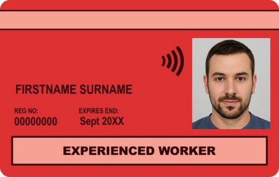Red Experienced Worker Card