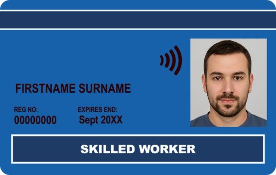 Blue Skilled Worker Card