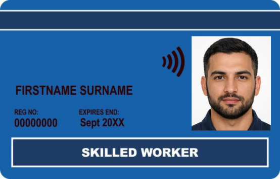 Blue Skilled Worker Card